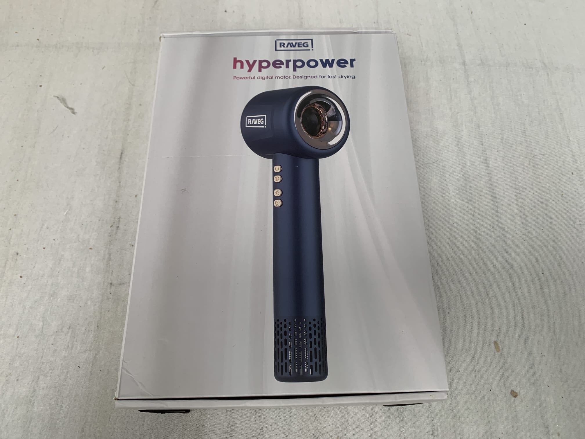 RAVEG Hyperpower ® Navy blue - Droogt je haar in recordtijd - Als nieuw