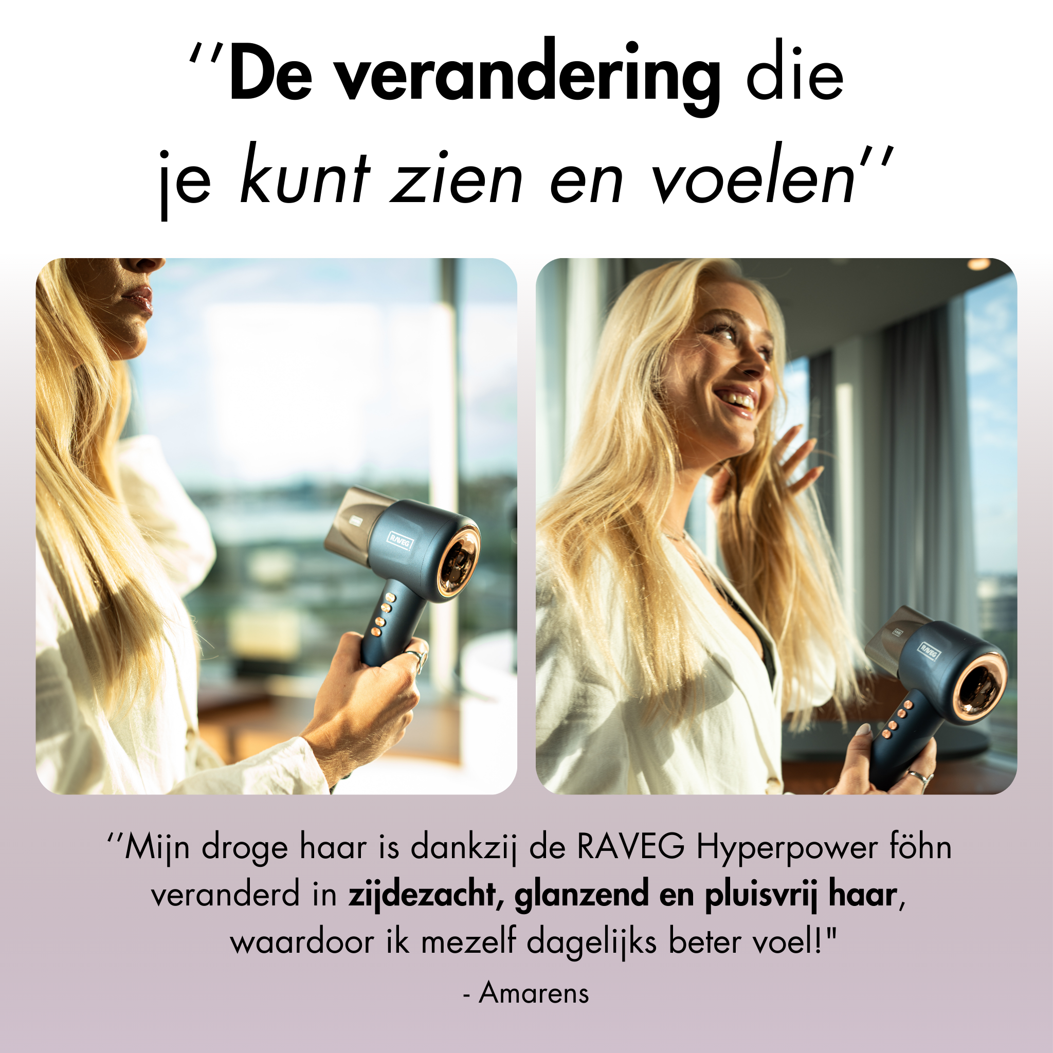 RAVEG Hyperpower ® White - Droogt je haar in recordtijd