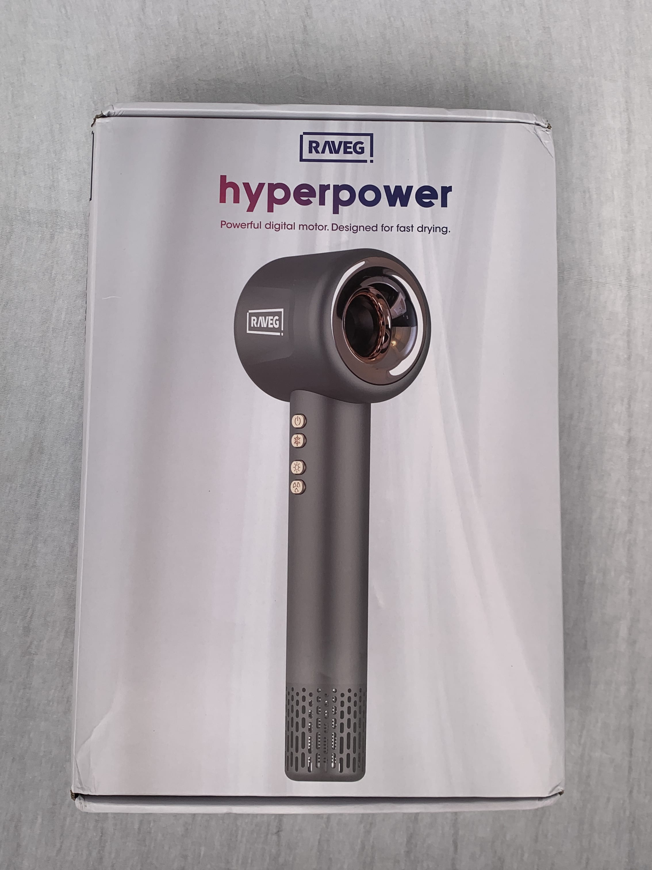 RAVEG Hyperpower ® Angor grey - Droogt je haar in recordtijd - Als nieuw