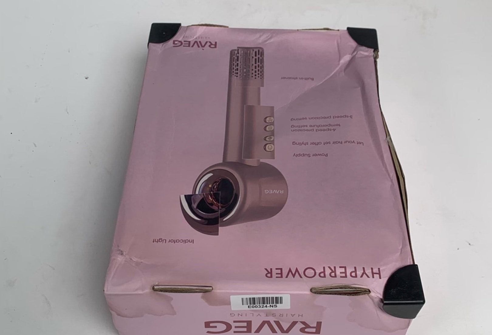 RAVEG Rose Gold haardroger – Droog je haar in record-tijd met een gratis XXL Diffuser - Als nieuw