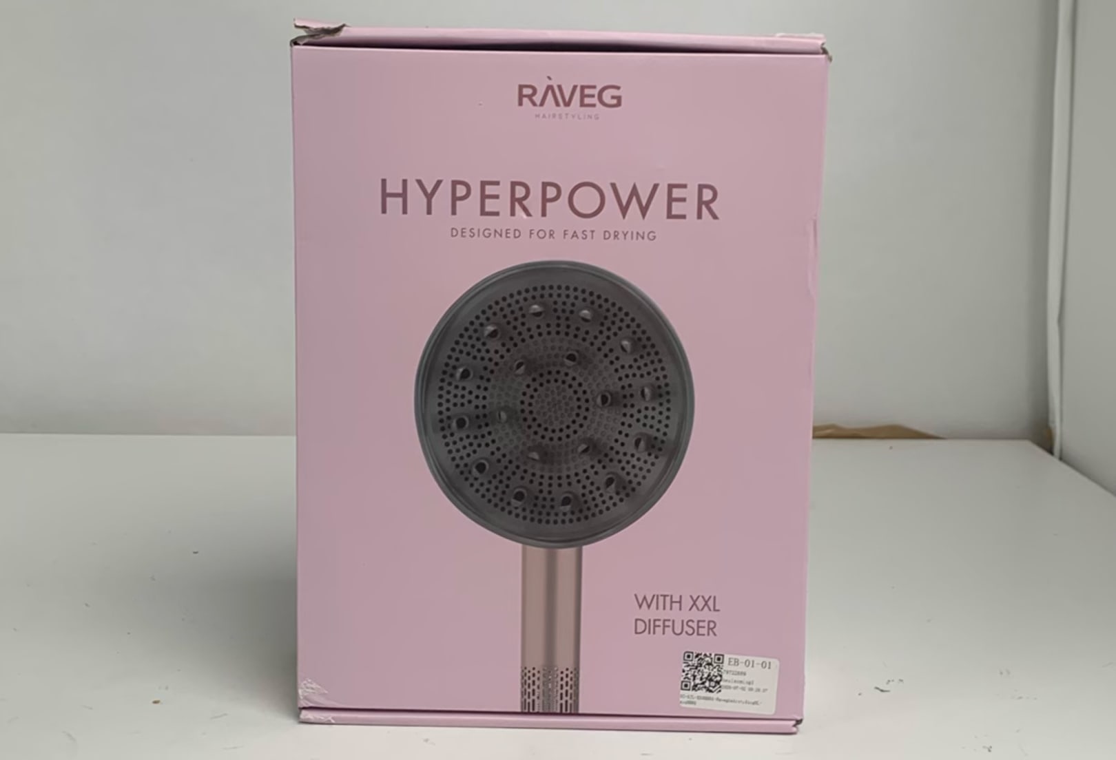 RAVEG Rose Gold haardroger – Droog je haar in record-tijd met een gratis XXL Diffuser - Nieuw