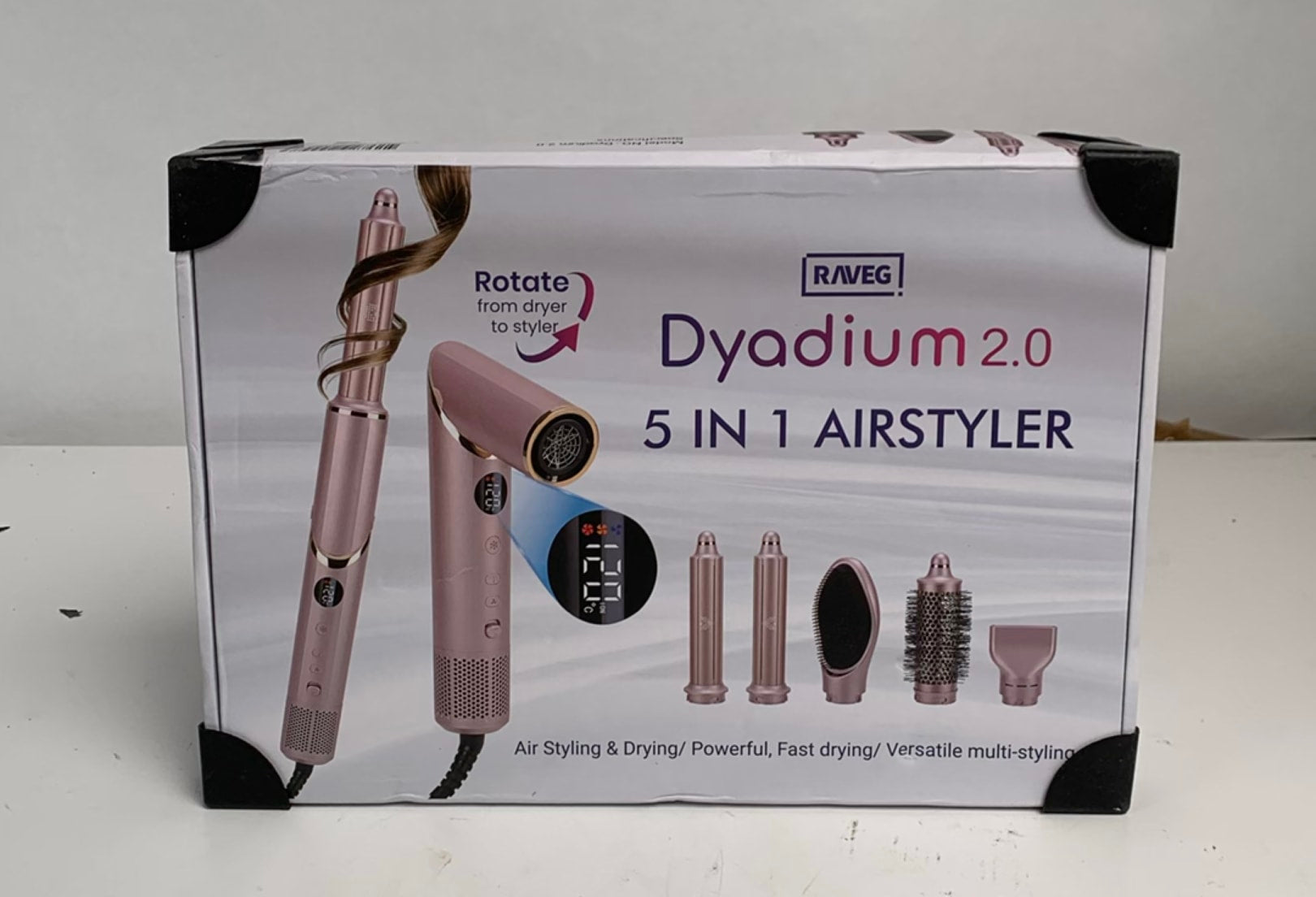 De Ultieme Styling Set Rose Gold – 41% Korting & Gratis Paddle Brush + Luxe Acetate Kam - Als nieuw
