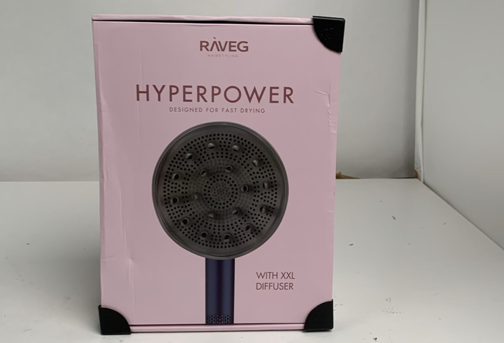RAVEG Navy Blue – LENTE-UITVERKOOP EXCLUSIVE: Creëer salonwaardige krullen met een gratis XXL Diffuser bij je haardroger - Als nieuw