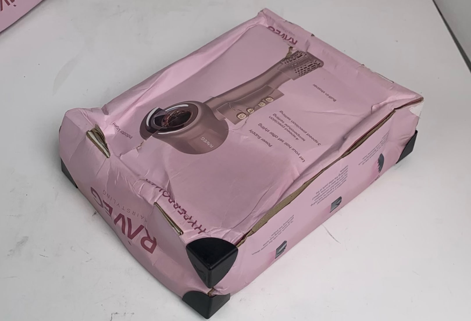 RAVEG Rose Gold haardroger – Droog je haar in record-tijd met een gratis XXL Diffuser - Als nieuw