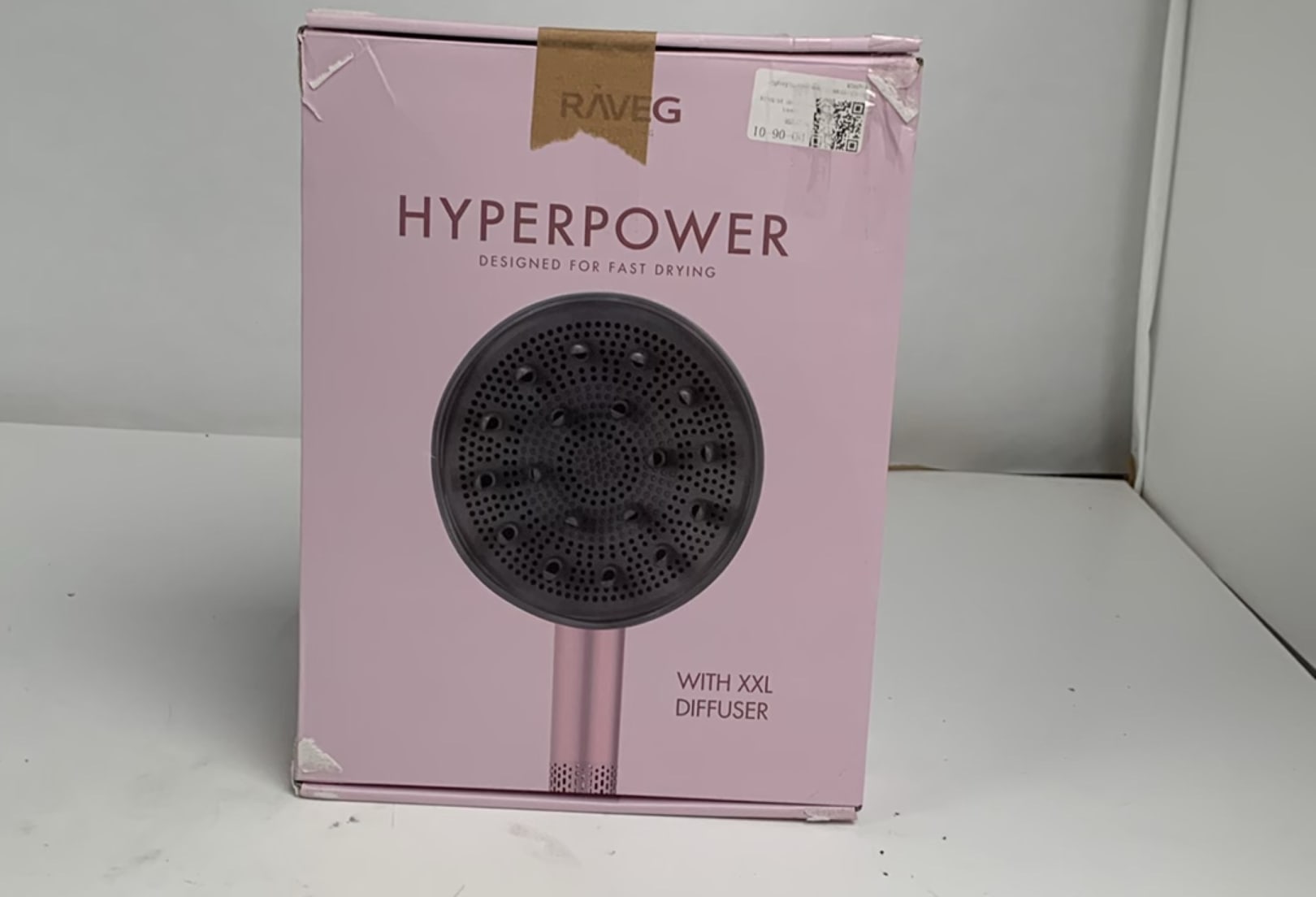 RAVEG Pink haardroger – Droog je haar in record-tijd met een gratis XXL Diffuser - Als nieuw