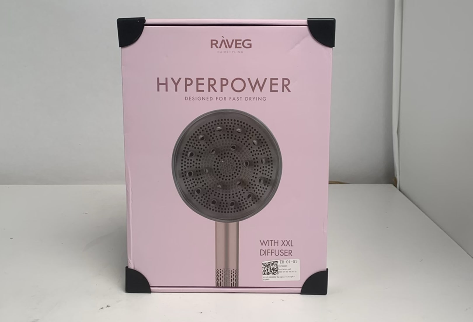 RAVEG Rose Gold haardroger – Droog je haar in record-tijd met een gratis XXL Diffuser - Nieuw