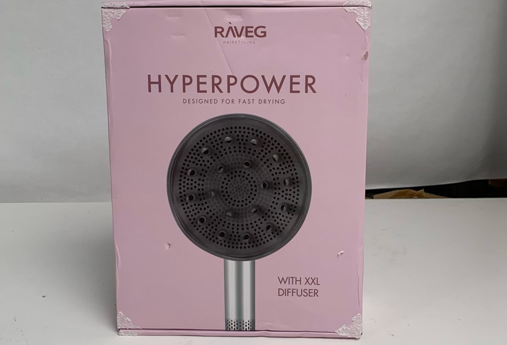 RAVEG White – LENTE-UITVERKOOP EXCLUSIVE: Creëer salonwaardige krullen met een gratis XXL Diffuser bij je haardroger - Als nieuw