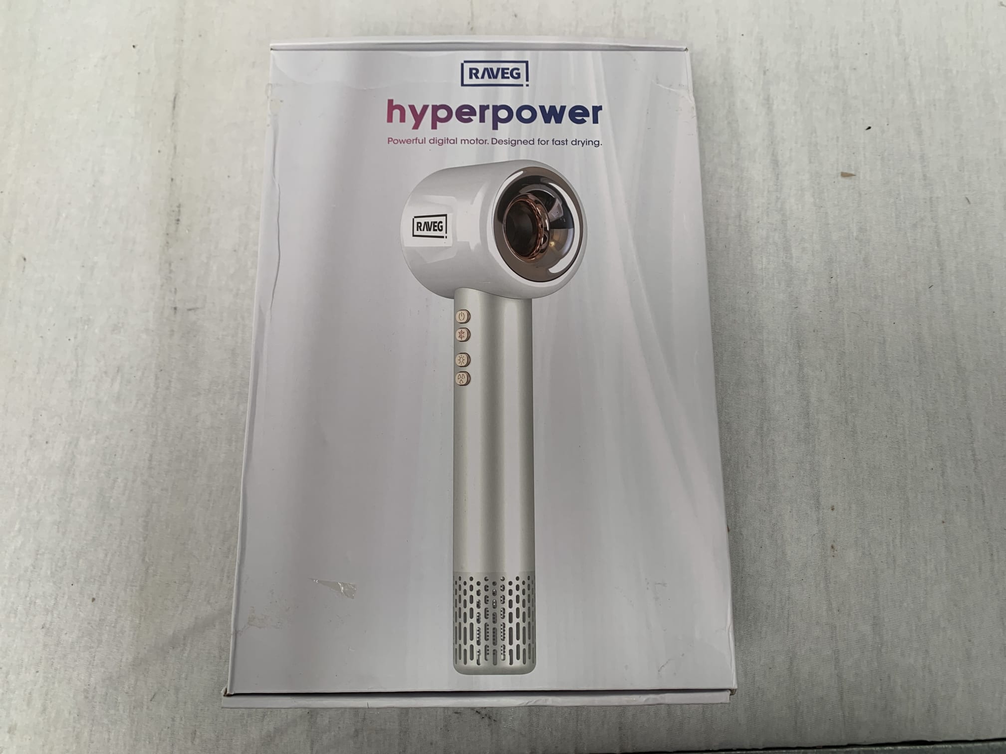 RAVEG Hyperpower ® White - Droogt je haar in recordtijd - Als nieuw
