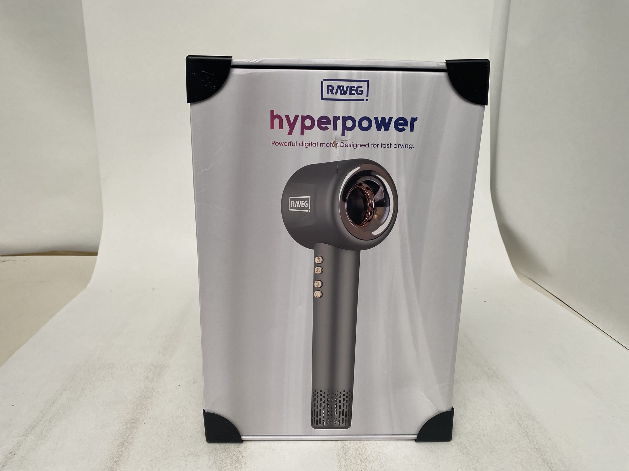 RAVEG Angor Grey – LENTE-UITVERKOOP EXCLUSIVE: Creëer salonwaardige krullen met een gratis XXL Diffuser bij je haardroger - Als nieuw