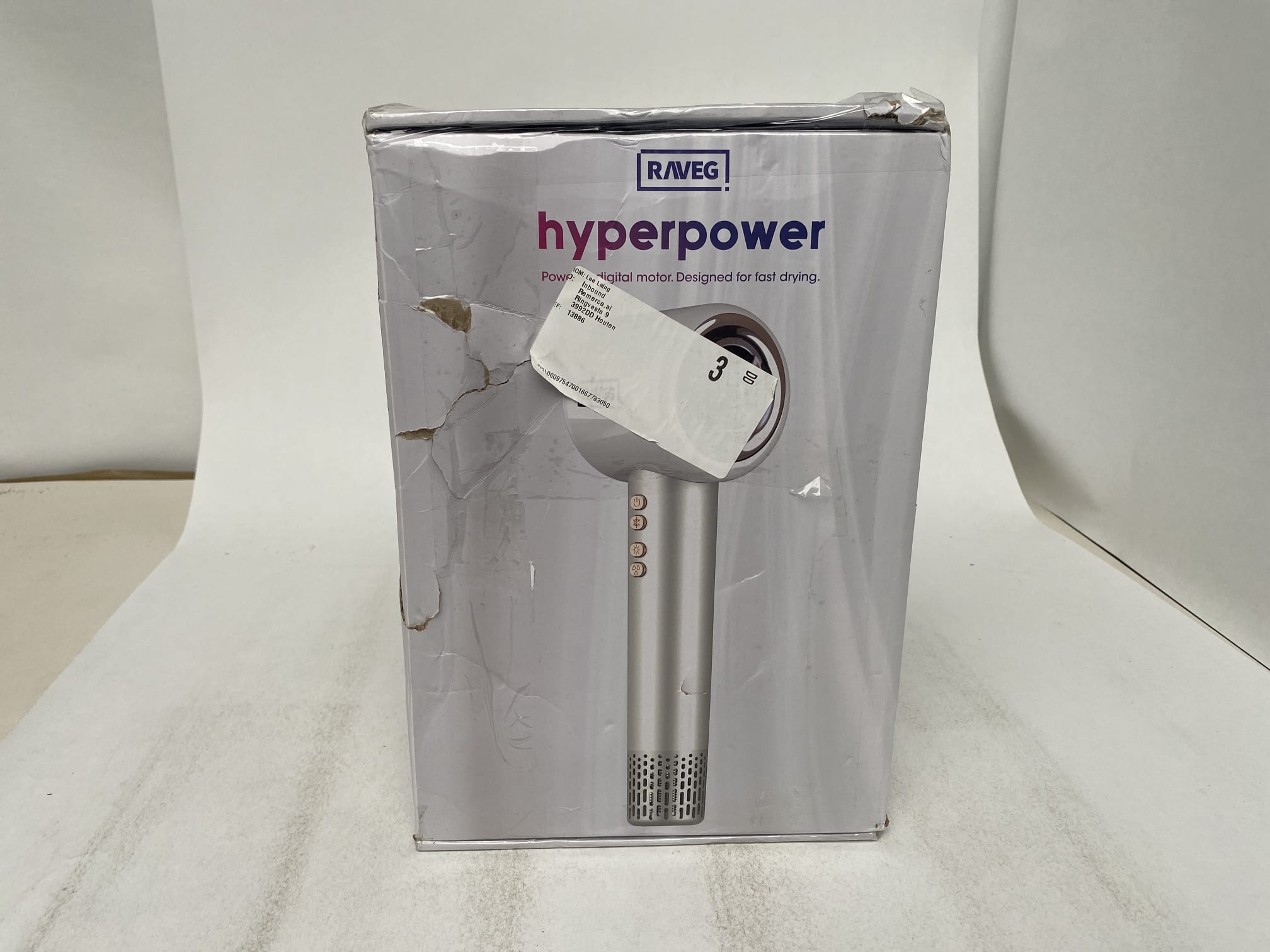 RAVEG Hyperpower ® White - Droogt je haar in recordtijd - Als nieuw