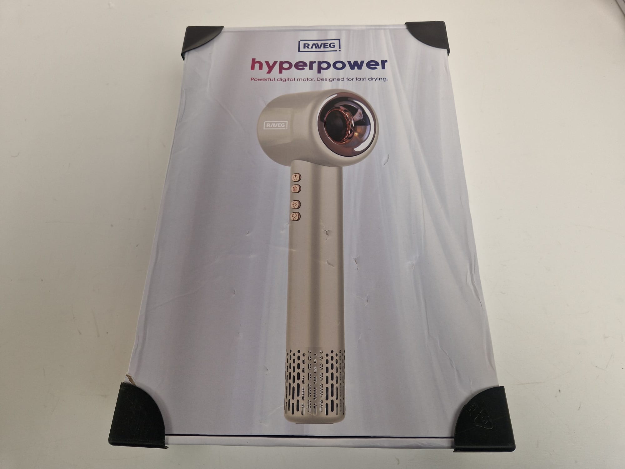 RAVEG Hyperpower ® Gold - Droogt je haar in recordtijd - Als nieuw