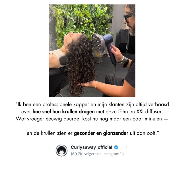 RAVEG Rose Gold haardroger – Droog je haar in record-tijd met een gratis XXL Diffuser