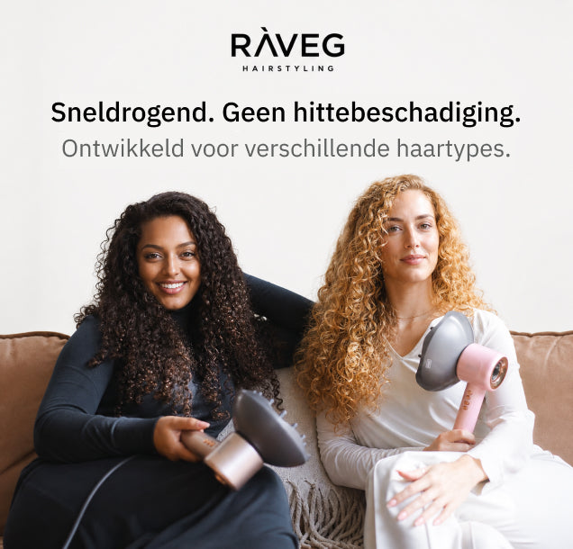 RAVEG Rose Gold haardroger – Droog je haar in record-tijd met een gratis XXL Diffuser