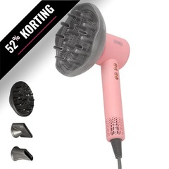 RAVEG Pink – LENTE-UITVERKOOP EXCLUSIVE: Creëer salonwaardige krullen met een gratis XXL Diffuser bij je haardroger
