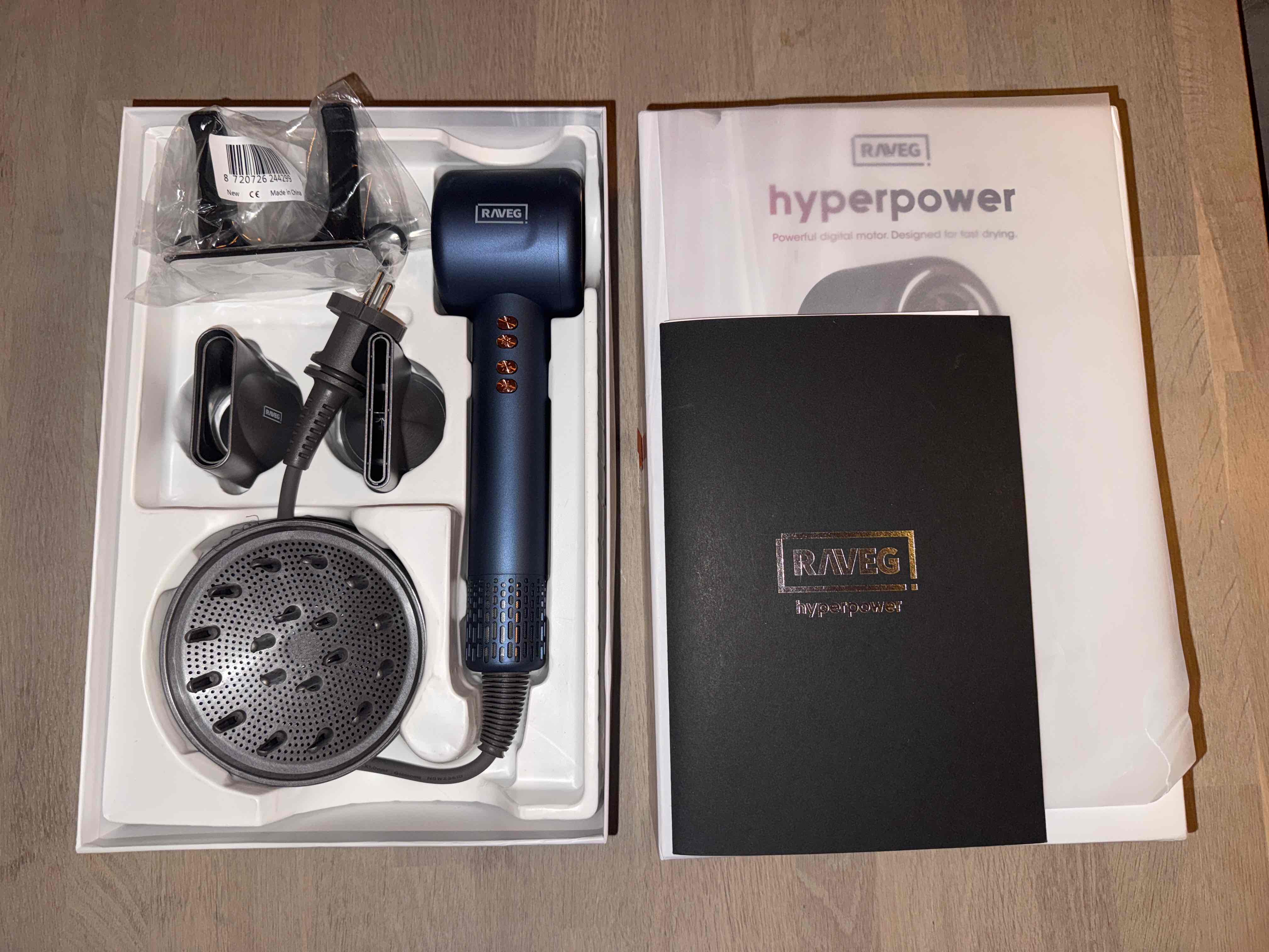 RAVEG Hyperpower ® Navy blue - Haardroger - Als nieuw