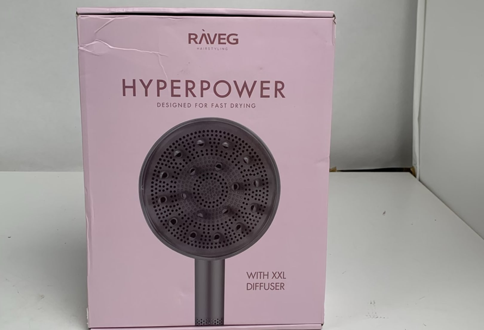 RAVEG Angor Grey – LENTE-UITVERKOOP EXCLUSIVE: Creëer salonwaardige krullen met een gratis XXL Diffuser bij je haardroger - Als nieuw