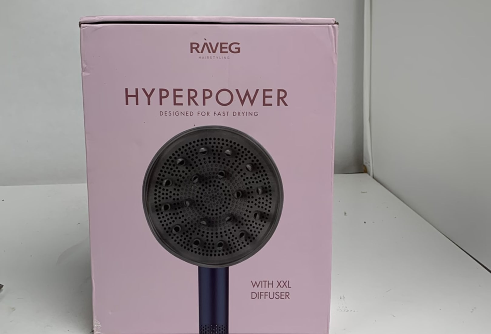RAVEG Navy Blue – LENTE-UITVERKOOP EXCLUSIVE: Creëer salonwaardige krullen met een gratis XXL Diffuser bij je haardroger - Als nieuw