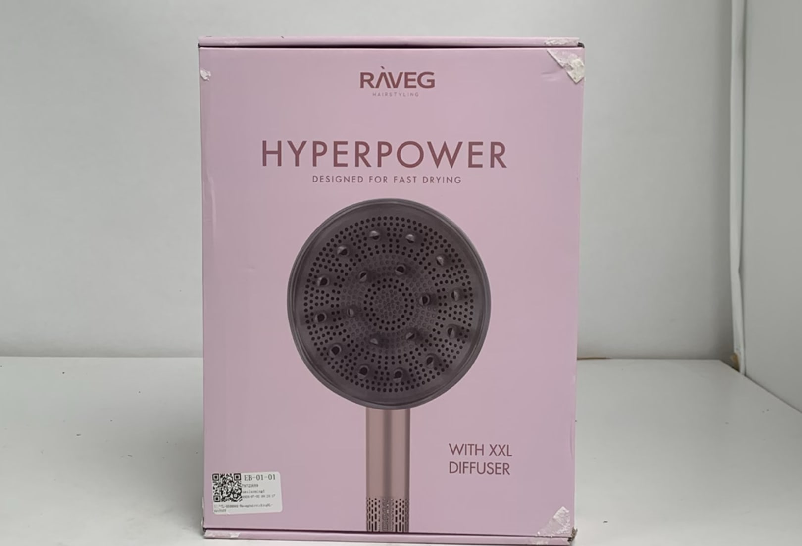 RAVEG Rose Gold haardroger – Droog je haar in record-tijd met een gratis XXL Diffuser - Nieuw
