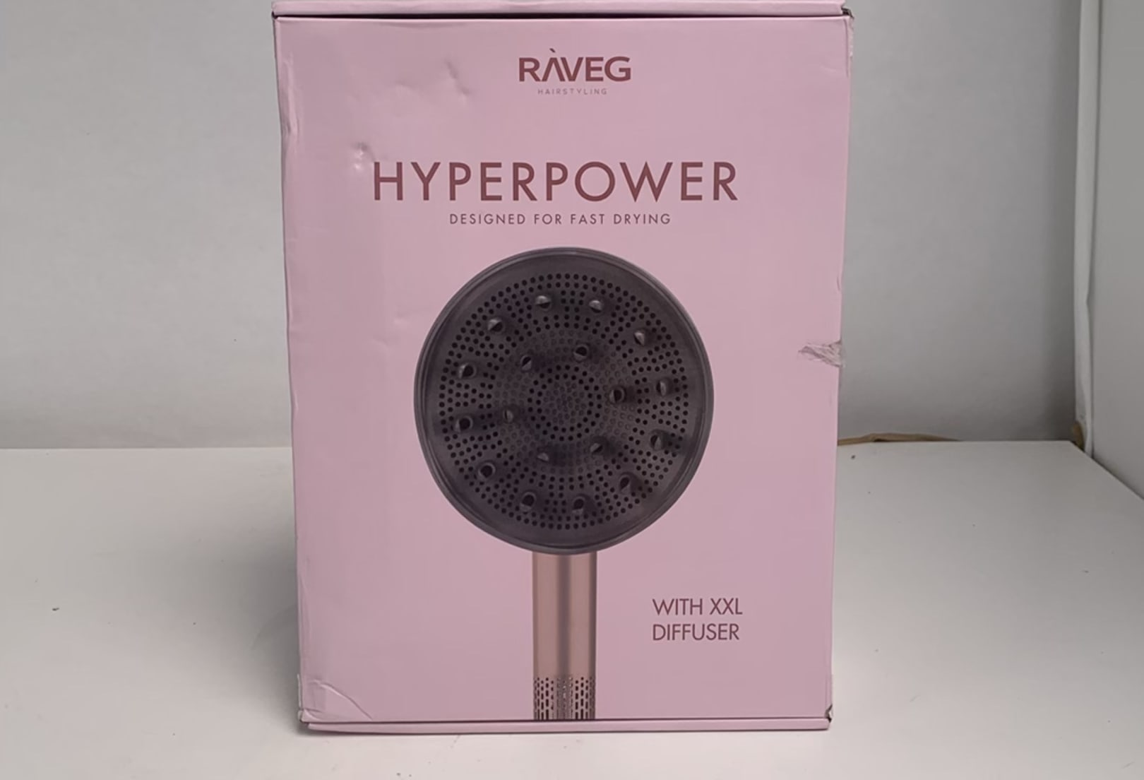 RAVEG Rose Gold haardroger – Droog je haar in record-tijd met een gratis XXL Diffuser - Nieuw